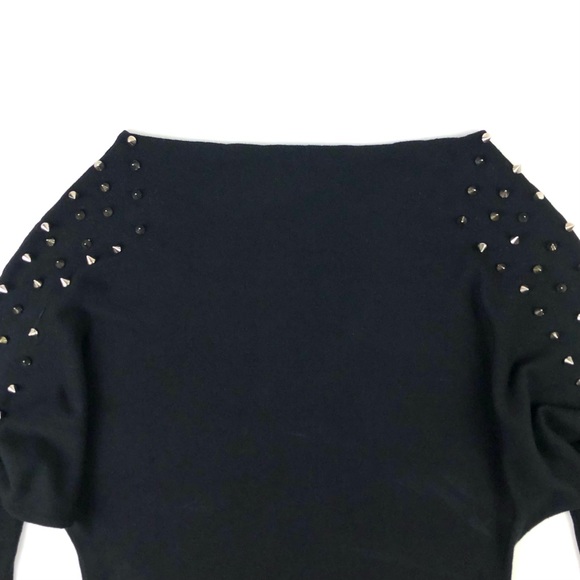 Bebe 2B Studded Spike Shoulder Sweater - Picture 5 of 11
